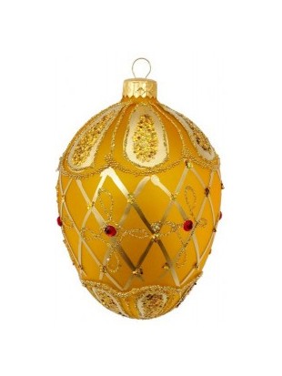 Stekleno jajce Faberge-ročno porisano