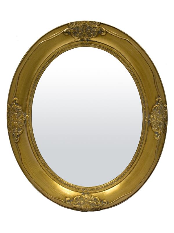 Zlato ovalno ogledalo