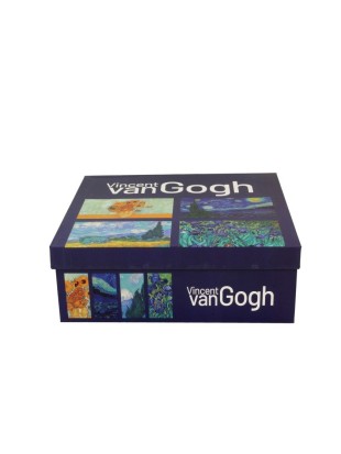 Komplet 4lončkov iz porcelana z dekorjem Van Gogh