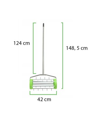 Ročni prezračevalnik trate 420 mm valj s konicami