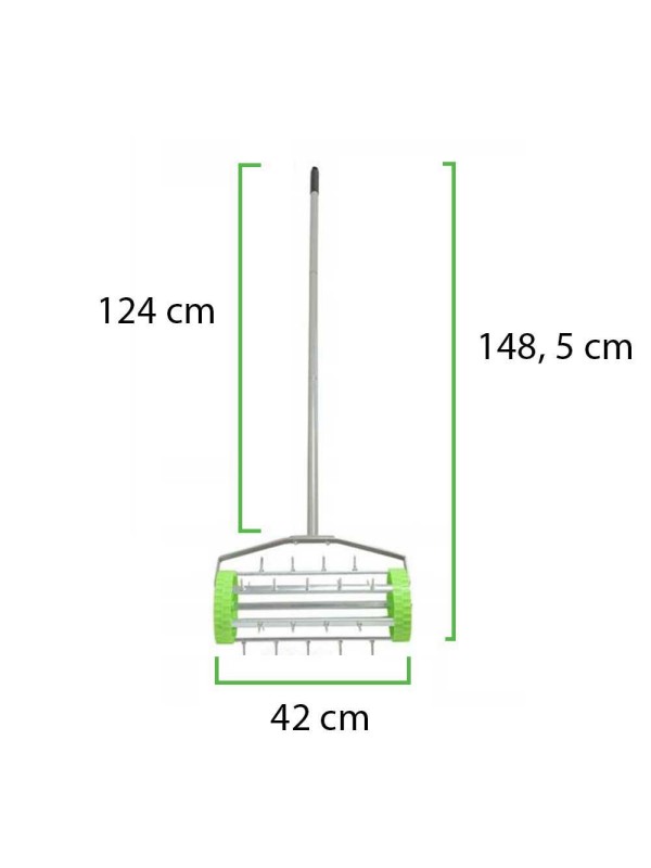 Ročni prezračevalnik trate 420 mm valj s konicami