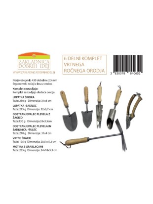 GARDEN HAND TOOL SET - 6 PIECES