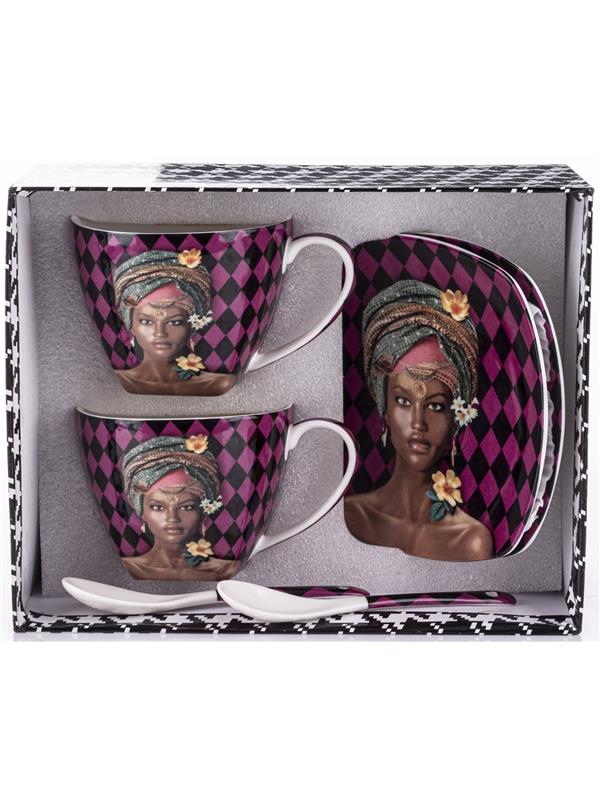 Filiżanka Z Podstawką I Łyżeczką 2+2+2