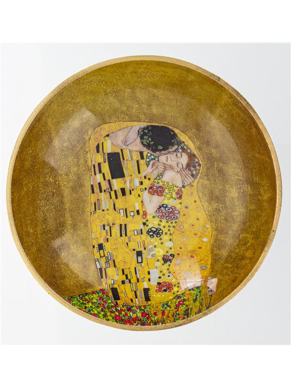 Skleda iz kovine z dekorjem Gustava Klimta Poljub