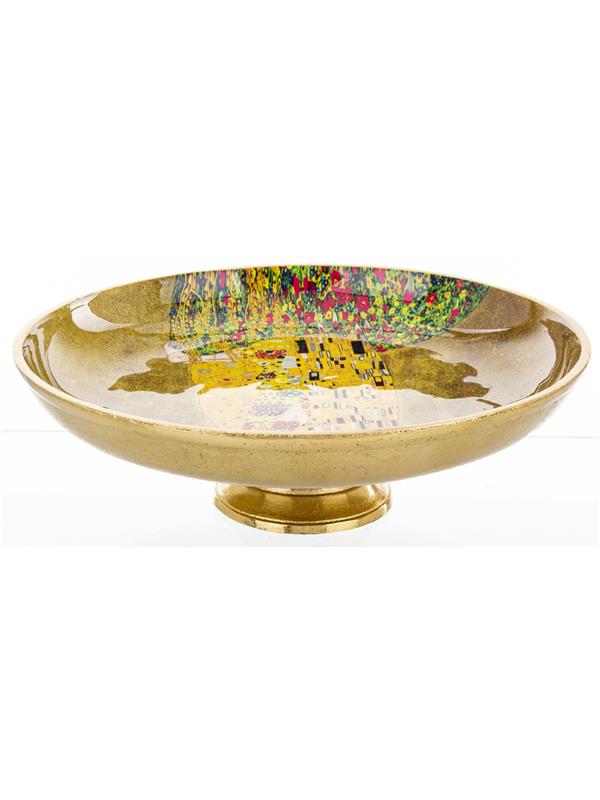 Pladenj z motivom Poljub slikarja Gustava Klimta