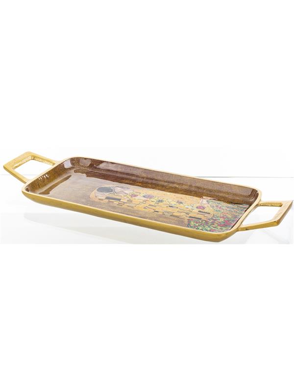 Pladenj z motivom Poljub slikarja Gustava Klimta