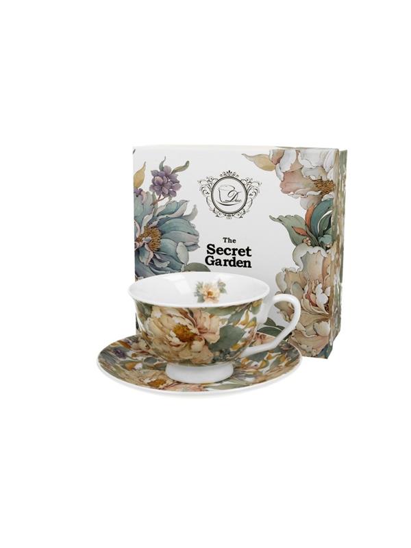 Pl Filiżanka Ze Spodkiem Peony White