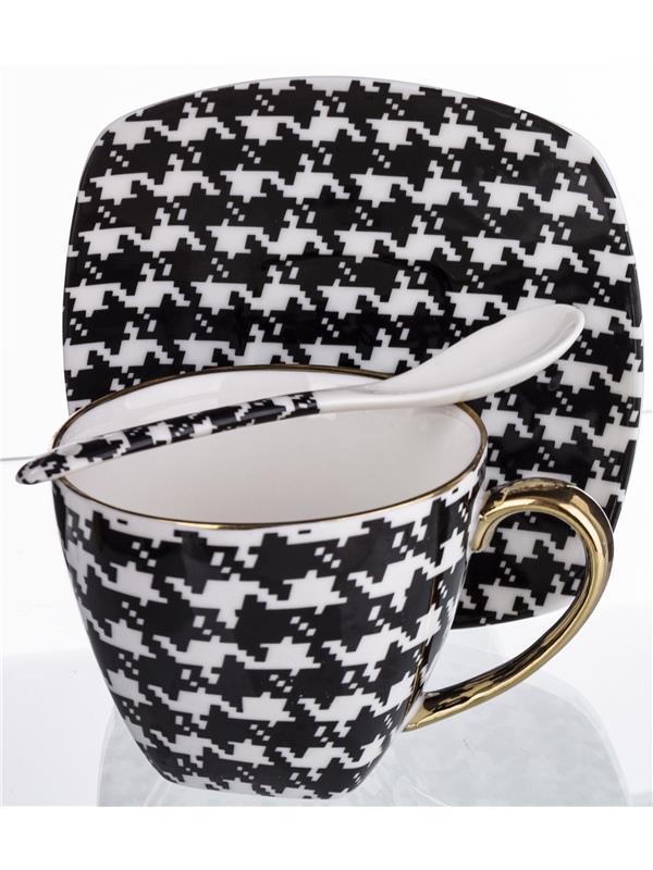 Filiżanka Z Podstawką I Łyżeczką 2+2+2