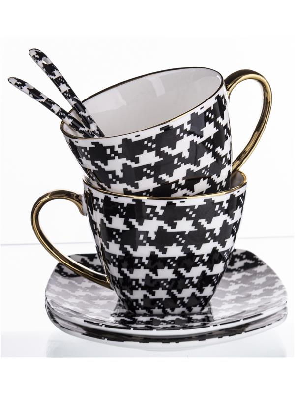 Filiżanka Z Podstawką I Łyżeczką 2+2+2