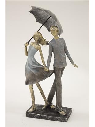 Figurina par z dežnikom