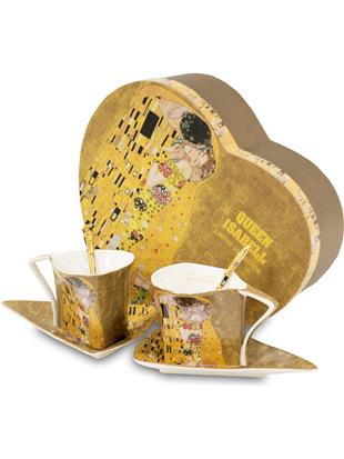 Komplet za kavo-dekor Klimt Poljub