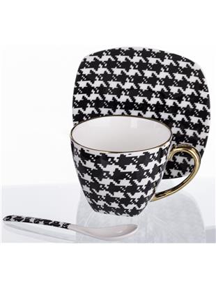 Filiżanka Z Podstawką I Łyżeczką 2+2+2