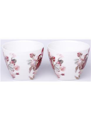 Kpl. Dwóch Filiżanek Z Podstawkami I Łyżeczkami