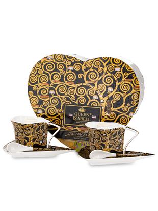 Kpl. Dwóch Filiżanek Z Podstawkami I Łyżeczkami