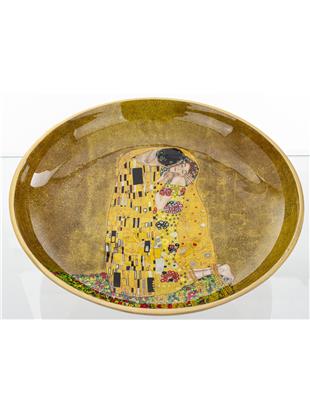Pladenj z motivom Poljub slikarja Gustava Klimta