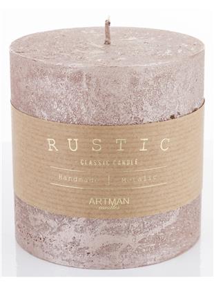 Pl Rose Gold Rustic Metalic Świeca Walec Mały Fi9