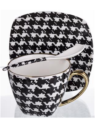 Filiżanka Z Podstawką I Łyżeczką 2+2+2