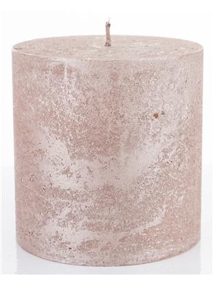Pl Rose Gold Rustic Metalic Świeca Walec Mały Fi9