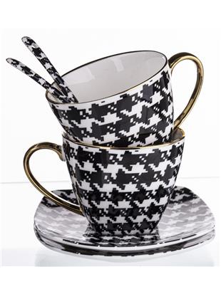 Filiżanka Z Podstawką I Łyżeczką 2+2+2