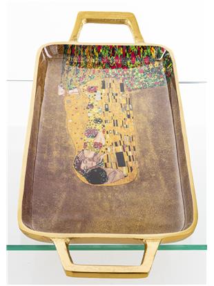 Pladenj z motivom Poljub slikarja Gustava Klimta