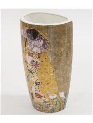 Vaza iz porcelana z dekorjem Gustava Klimta Poljub