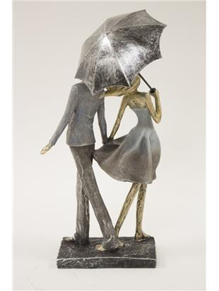 Figurina par z dežnikom