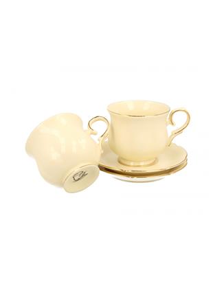 Komplet 2 skodelic espressa s krožnikom