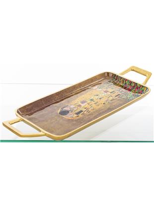 Pladenj z motivom Poljub slikarja Gustava Klimta