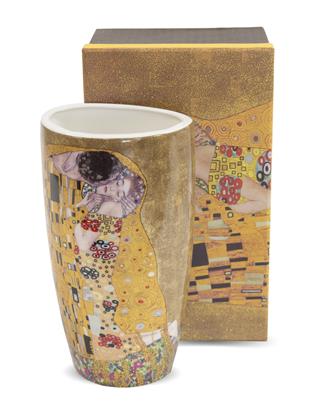 Vaza iz porcelana z dekorjem Gustava Klimta Poljub