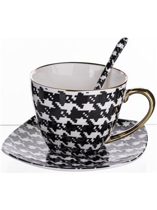 Filiżanka Z Podstawką I Łyżeczką 2+2+2