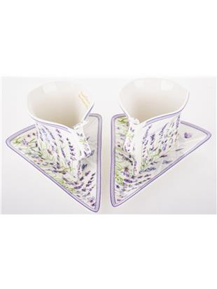 Kpl. Dwóch Filiżanek Z Podstawkami I Łyżeczkami