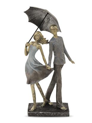 Figurina par z dežnikom