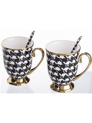 Komplet Kubków Z Łyżeczkami