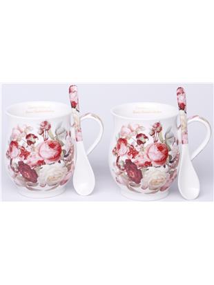 Kpl. Dwóch Kubków Z Łyżeczkami