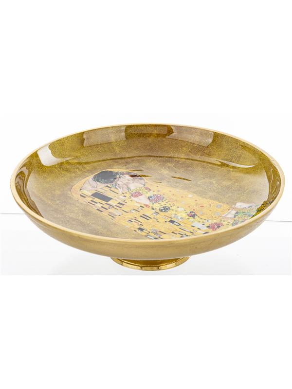 Pladenj z motivom Poljub slikarja Gustava Klimta