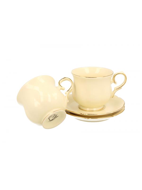 Komplet 2 skodelic espressa s krožnikom