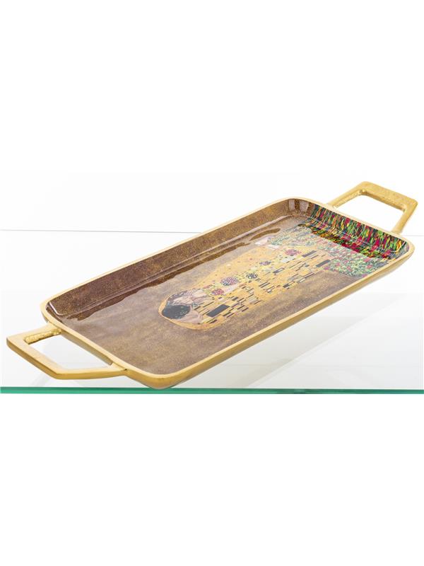 Pladenj z motivom Poljub slikarja Gustava Klimta