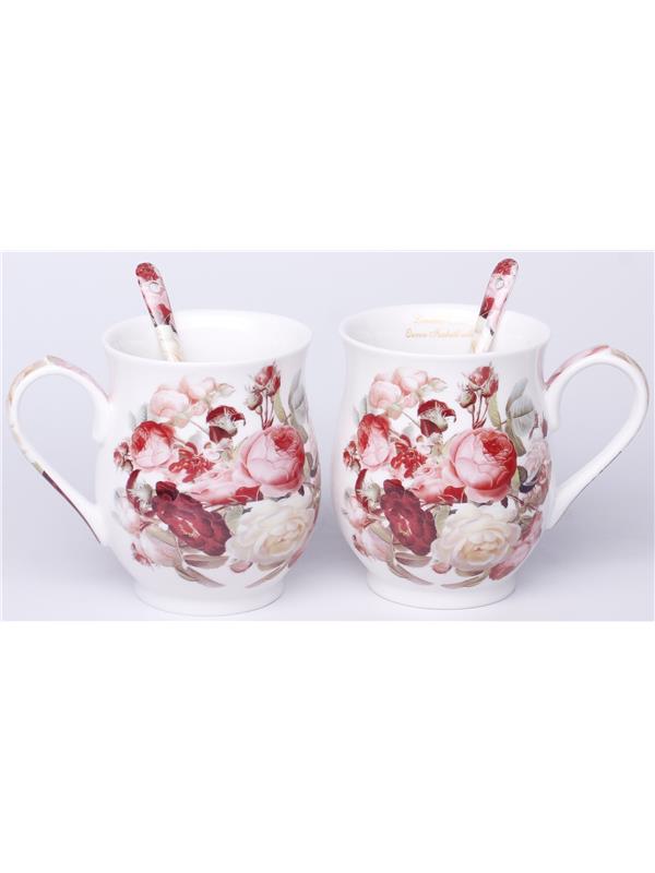 Kpl. Dwóch Kubków Z Łyżeczkami