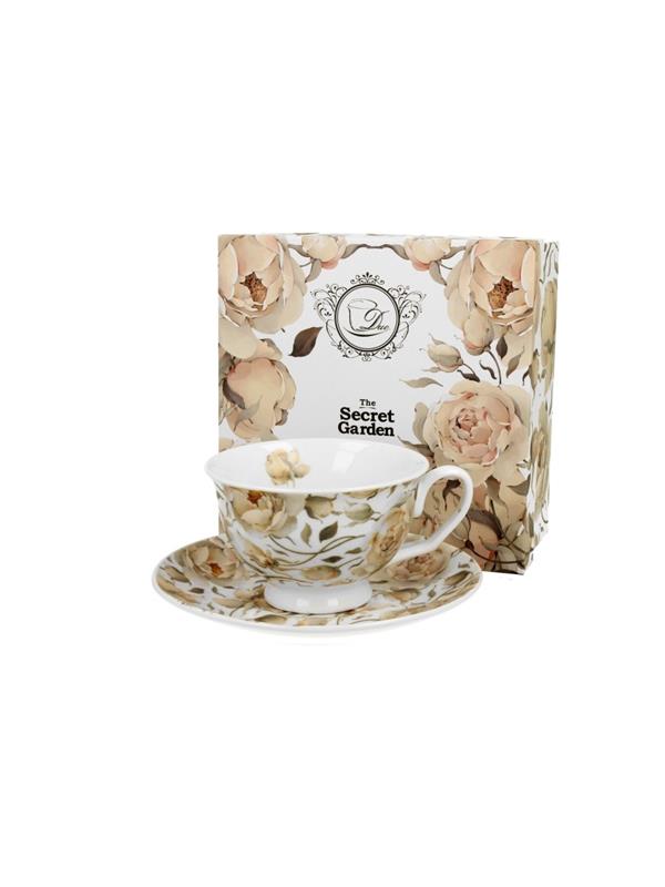 Pl Filiżanka Royal Ze Spodkiem English Roses White