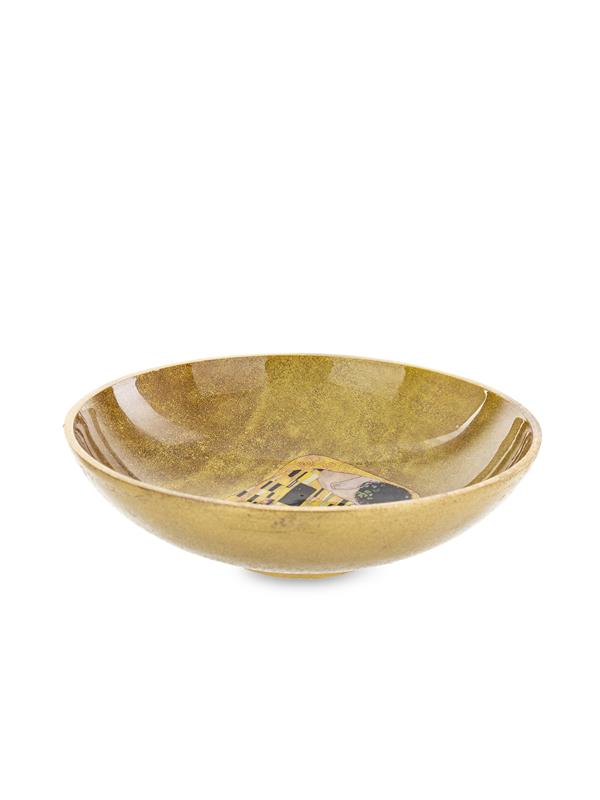 Skleda iz kovine z dekorjem Gustava Klimta Poljub