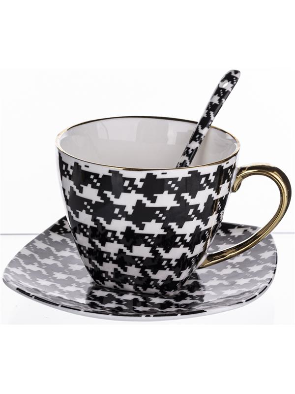 Filiżanka Z Podstawką I Łyżeczką 2+2+2