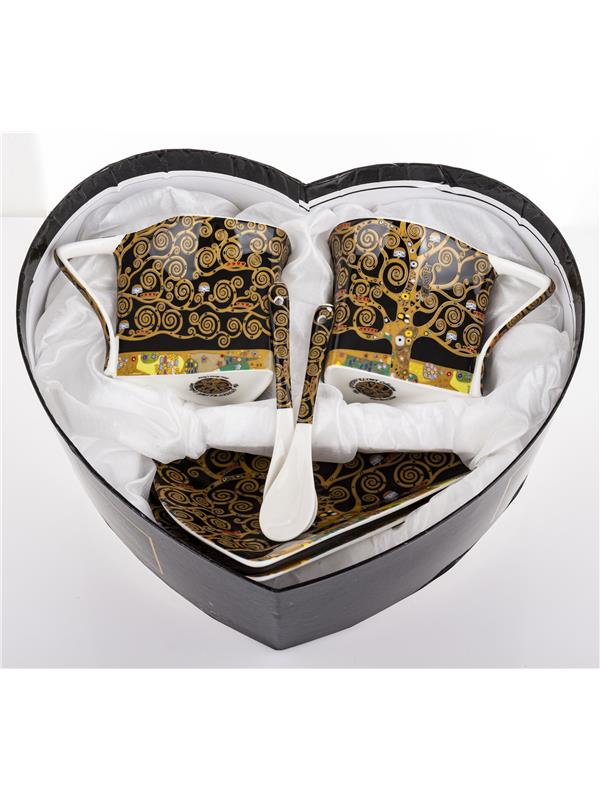 Kpl. Dwóch Filiżanek Z Podstawkami I Łyżeczkami