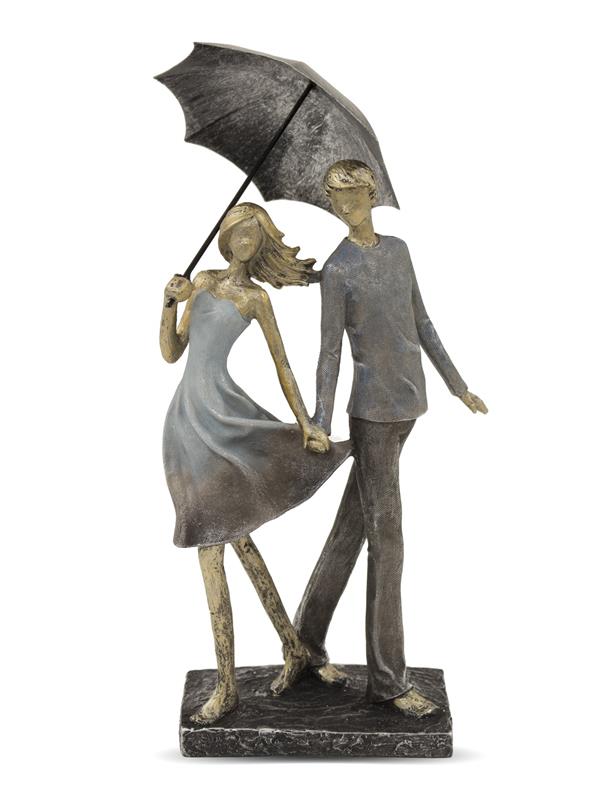 Figurina par z dežnikom