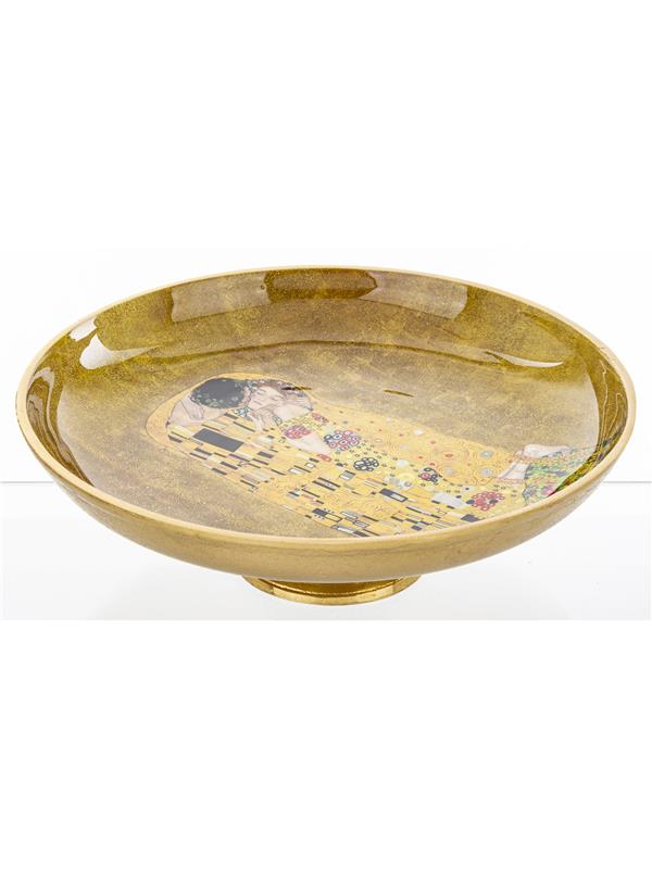 Pladenj z motivom Poljub slikarja Gustava Klimta