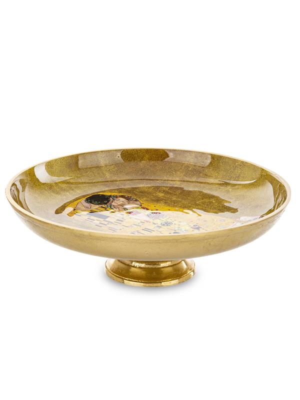 Pladenj z motivom Poljub slikarja Gustava Klimta