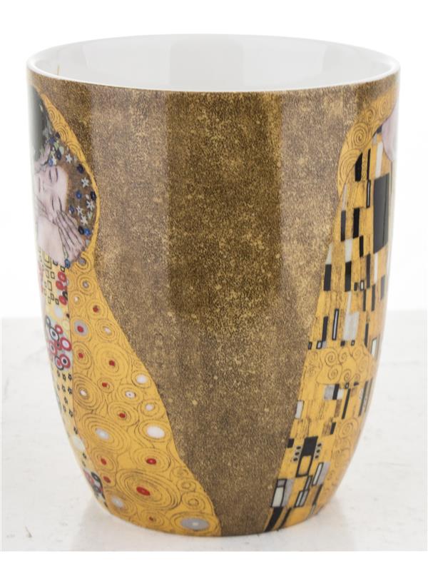Lonček iz porcelana z dekorjem Klimt Poljub