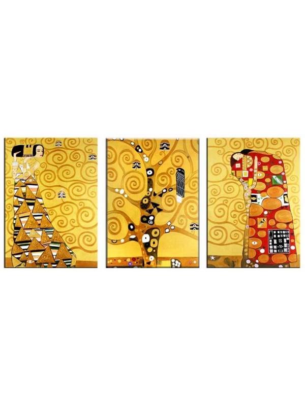 GUSTAV KLIMT-TRILOGIJA-PRIČAKOVANJE, DREVO ŽIVLJENJA, IZPOLNITEV-slika 3 kosi