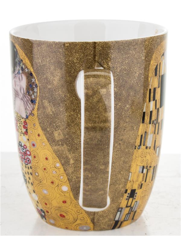 Lonček iz porcelana z dekorjem Klimt Poljub