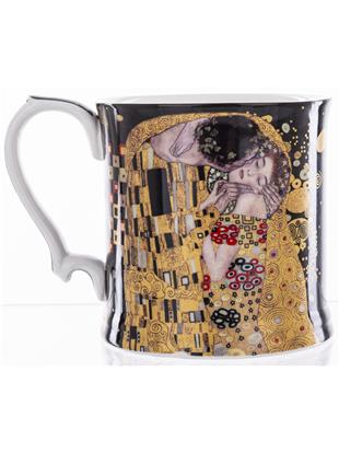Lonček iz porcelana z dekorjem Klimt Poljub