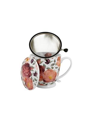 Pl Kubek Z Zaparzaczem Na Stopce Spring Roses Whit